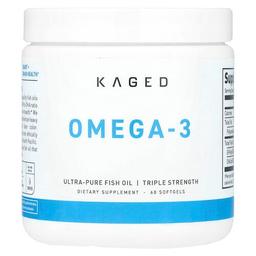 케이지드 Kaged, 오메가3, 3배 강도, 소프트젤 60정