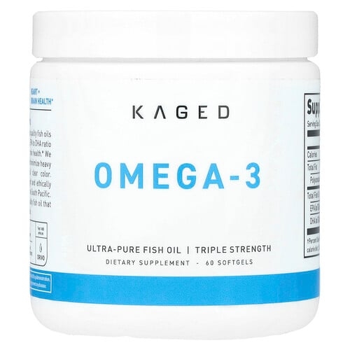 케이지드 Kaged, 오메가3, 3배 강도, 소프트젤 60정 상세 이미지