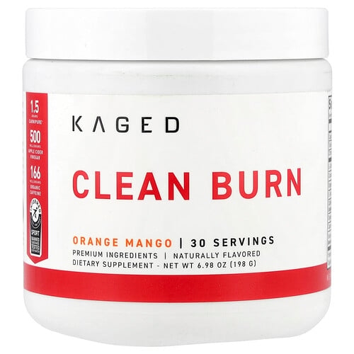 케이지드 Kaged, Clean Burn, 오렌지 망고, 198g(6.98oz) 상세 이미지