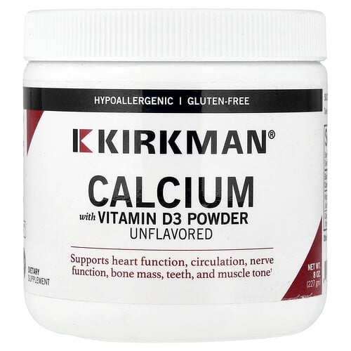 컬크맨 랩 Kirkman Labs, 비타민D3 함유 칼슘, 무맛, 227g(8oz) 상세 이미지