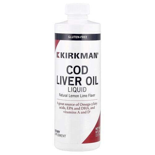 컬크맨 랩 Kirkman Labs, 액상 대구 간유, 천연 레몬 라임, 237ml(8fl oz) 상품 이미지
