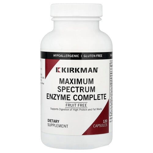 컬크맨 랩 Kirkman Labs, Maximum Spectrum Enzyme Complete, 캡슐 120정 상세 이미지