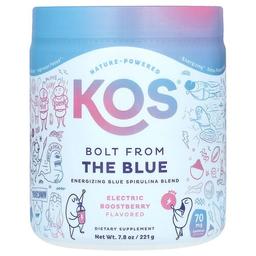 KOS, bolt From The Blue, 에너자이징 블루 스피룰리나 혼합물, 일렉트릭 부스트베리, 221g(7.8oz)