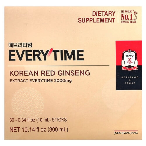 정관장 JungKwanJang, 한국산 홍삼 추출물, Everytime, 30개입, 개당 10ml(0.34fl oz) 상세 이미지