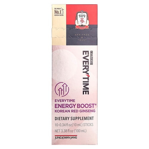 정관장 JungKwanJang, 한국산 홍삼, Everytime 에너지 부스트, 10개입, 개당 10ml(0.34fl oz) 상세 이미지