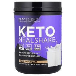 케토 사이언스 Keto Science, 케토 밀셰이크, 바닐라 크림, 590.8g(20.83oz)