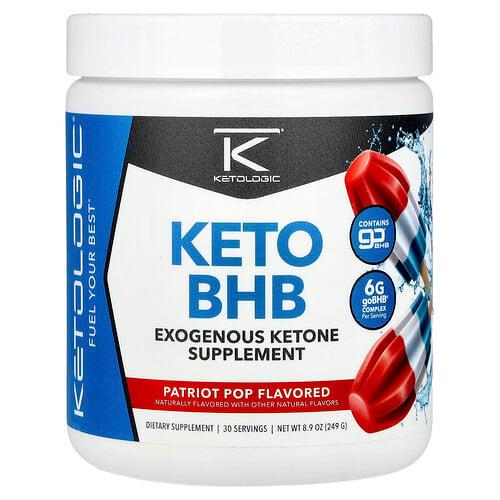 케토 로직 KetoLogic, 케토 BHB, 패이트리엇 팝, 249g(8.9oz) 상품 이미지