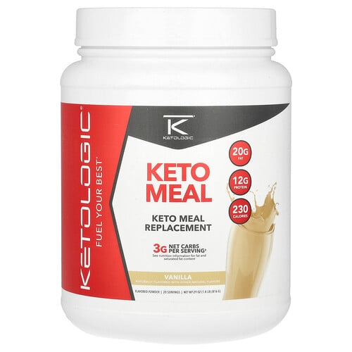 케토 로직 KetoLogic, KetoMeal, 식사 대용, 바닐라, 816g(1.8lb) 상세 이미지