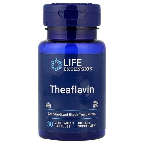 라이프 익스텐션 Life Extension, 테아플라빈, 표준화된 홍차 추출물, 베지 캡슐 30정(캡슐 1정당 400mg) 상품 이미지