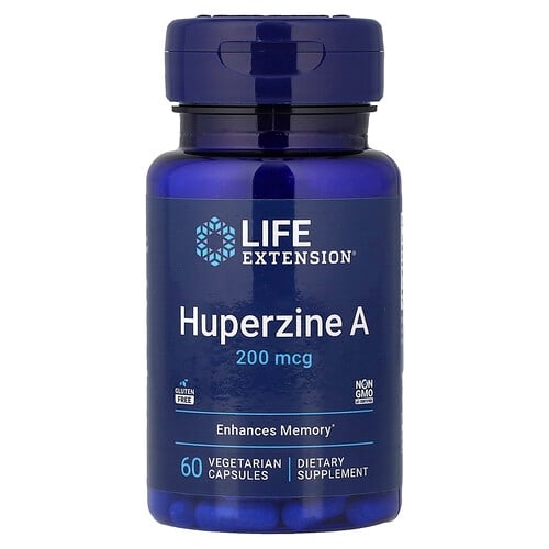 라이프 익스텐션 Life Extension, Huperzine A, 200mcg, 식물성 캡슐 60정 상세 이미지