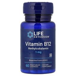 라이프 익스텐션 Life Extension, 비타민B12, 1mg, 식물성 사탕 정제 60정