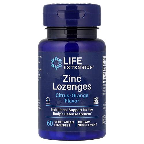 라이프 익스텐션 Life Extension, 아연 사탕 정제, 시트러스 오렌지, 식물성 사탕 정제 60정(사정당 18.75mg) 상품 이미지