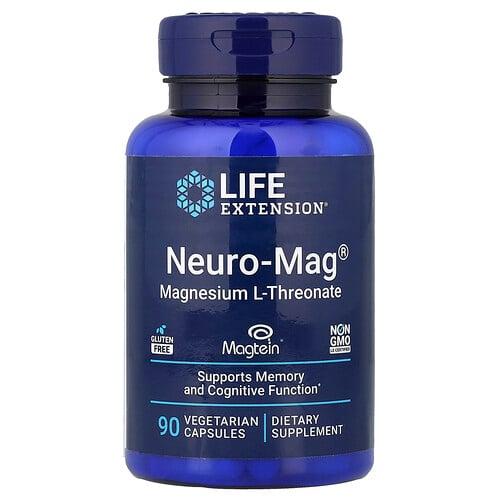 라이프 익스텐션 Life Extension, Neuro-Mag, 마그네슘 L-트레온산, 베지 캡슐 90정(캡슐당 48mg) 상품 이미지