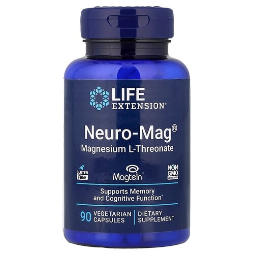 라이프 익스텐션 Life Extension, Neuro-Mag, 마그네슘 L-트레온산, 베지 캡슐 90정(캡슐당 48mg) 상세 이미지