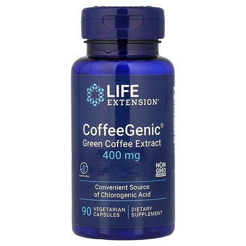 라이프 익스텐션 Life Extension, CoffeeGenic, 그린 커피 추출물, 400mg, 베지 캡슐 90정 상품 이미지