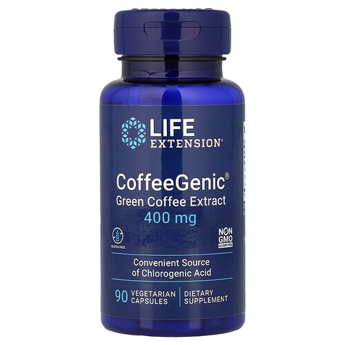 라이프 익스텐션 Life Extension, CoffeeGenic, 그린 커피 추출물, 400mg, 베지 캡슐 90정 상세 이미지