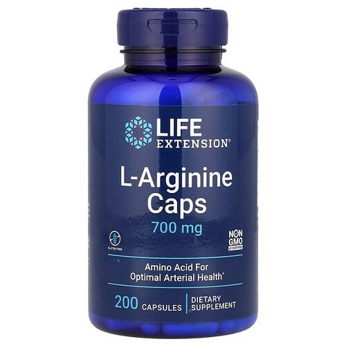 라이프 익스텐션 Life Extension, L-아르기닌 캡슐, 700mg, 베지 캡슐 200정 상품 이미지