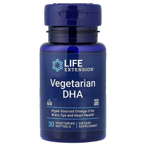 라이프 익스텐션 Life Extension, 식물성 DHA, 베지 소프트젤 30정(소프트젤 1정당 200mg) 상세 이미지