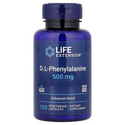 라이프 익스텐션 Life Extension, D, L-페닐알라닌, 500mg, 베지 캡슐 100정