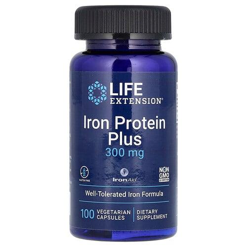 라이프 익스텐션 Life Extension, 철분 단백질 플러스, IronAid, 300mg, 베지 캡슐 100정 상품 이미지
