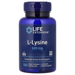 라이프 익스텐션 Life Extension, L-라이신, 620mg, 베지 캡슐 100정