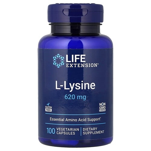 라이프 익스텐션 Life Extension, L-라이신, 620mg, 베지 캡슐 100정 상세 이미지