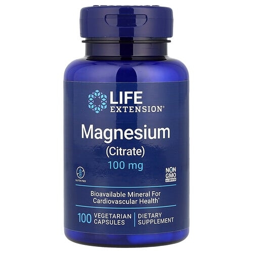 라이프 익스텐션 Life Extension, 마그네슘 시트레이트, 100mg, 베지 캡슐 100정 상세 이미지