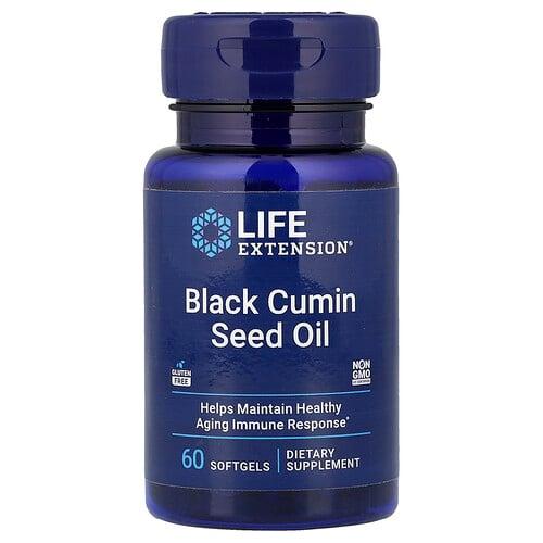 라이프 익스텐션 Life Extension, 블랙 커민 씨오일, 소프트젤 60정(소프트젤 1정당 500mg) 상품 이미지