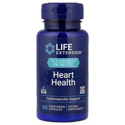 라이프 익스텐션 Life Extension, FLORASSIST® 프로바이오틱 하트 헬스, 베지 캡슐 60정(캡슐 1정당 74mg)