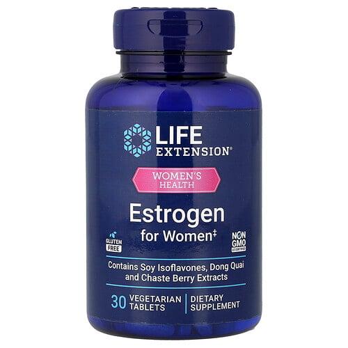 라이프 익스텐션 Life Extension, 여성 건강, 여성용 에스트로겐, 식물성 정제 30정 상품 이미지