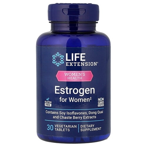 라이프 익스텐션 Life Extension, 여성 건강, 여성용 에스트로겐, 식물성 정제 30정 상세 이미지