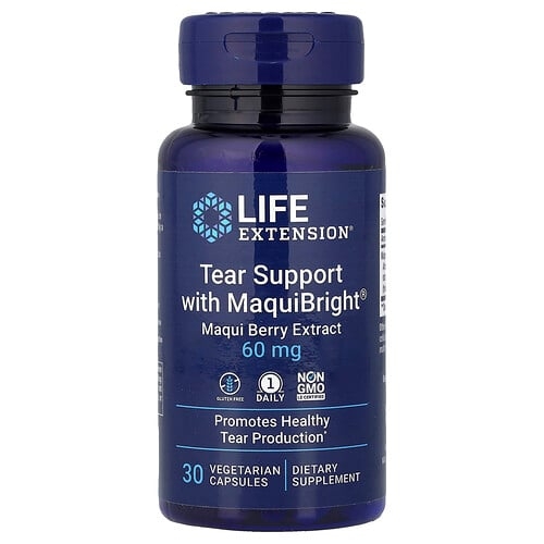 라이프 익스텐션 Life Extension, 티어 서포트 눈 건강 보조제, MaquiBright 함유, 마키베리 추출물, 60mg, 베지 캡슐 30정 상세 이미지