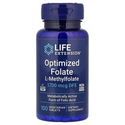라이프 익스텐션 Life Extension, 최적화 엽산, 1,700mcg DFE, 베지 캡슐 100정