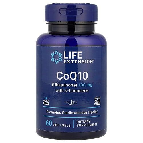 라이프 익스텐션 Life Extension, Super-Absorbable CoQ10(유비퀴논), d-리모넨 함유, 100mg, 소프트젤 60정 상품 이미지