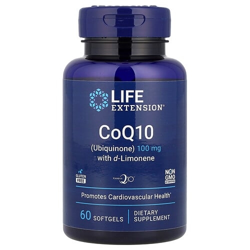 라이프 익스텐션 Life Extension, Super-Absorbable CoQ10(유비퀴논), d-리모넨 함유, 100mg, 소프트젤 60정 상세 이미지