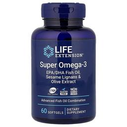 라이프 익스텐션 Life Extension, 슈퍼 오메가3, 소프트젤 60정