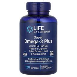 라이프 익스텐션 Life Extension, 슈퍼 오메가3 플러스, 소프트젤 120정