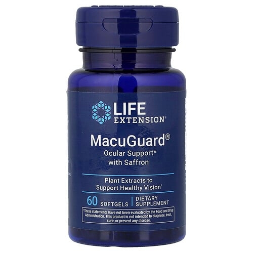 라이프 익스텐션 Life Extension, MacuGuard, 사프란 함유 안구 보조제, 소프트젤 60정 상세 이미지