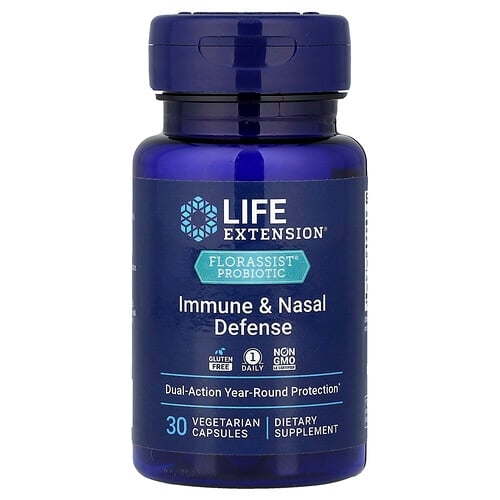 라이프 익스텐션 Life Extension, FLORASSIST® 프로바이오틱, 면역 및 비강 보호, 베지 캡슐 30정 상세 이미지