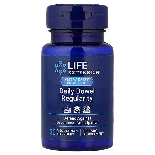라이프 익스텐션 Life Extension, Florassist® 프로바이오틱, 규칙적인 배변 활동, 베지 캡슐 30정(캡슐 1정당 57.5mg) 상품 이미지