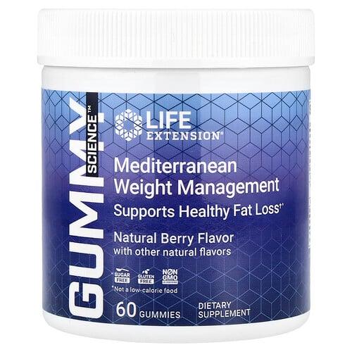 라이프 익스텐션 Life Extension, Gummy Science™, 지중해식 체중 관리, 천연 베리 맛, 구미젤리 60개 상품 이미지