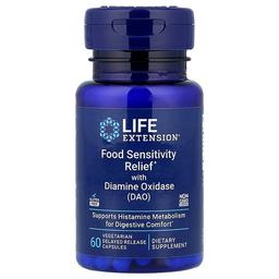 라이프 익스텐션 Life Extension, 다이아민 산화효소(DAO) 함유 식품 민감성 증상 완화, 지연 방출 식물성 캡슐 60정(캡슐 1정당 4.3mg)