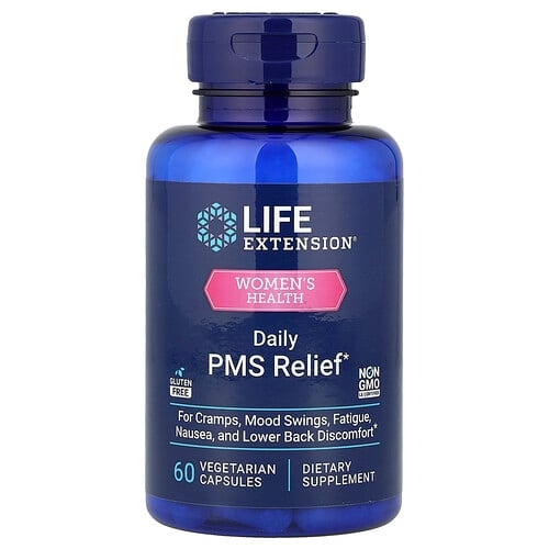 라이프 익스텐션 Life Extension, 여성 건강, 데일리 PMS 완화, 베지 캡슐 60정 상세 이미지