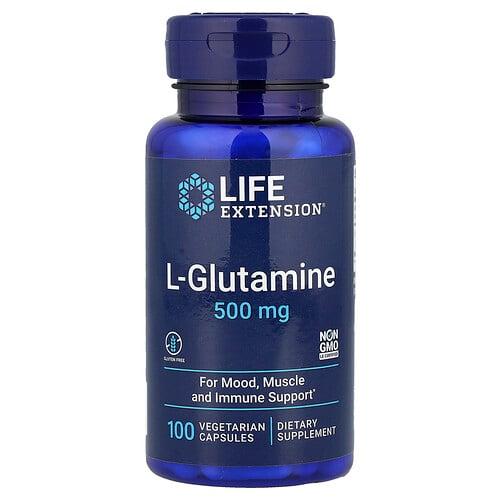 라이프 익스텐션 Life Extension, L-글루타민, 500mg, 베지 캡슐 100정 상품 이미지