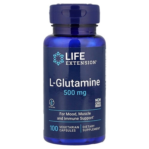 라이프 익스텐션 Life Extension, L-글루타민, 500mg, 베지 캡슐 100정 상세 이미지