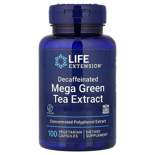 라이프 익스텐션 Life Extension, 메가 녹차추출물, 디카페인, 베지 캡슐 100정(캡슐 1정당 725mg) 상세 이미지