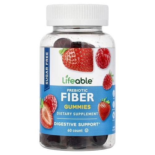 라이퍼블 Lifeable, 프리바이오틱 섬유소 구미젤리, 설탕 무함유, 베리 맛, 구미젤리 60개 상품 이미지
