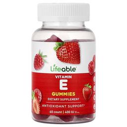 라이퍼블 Lifeable, 비타민E 구미젤리, 베리, 구미젤리 60개(구미젤리 1개당 60mg)