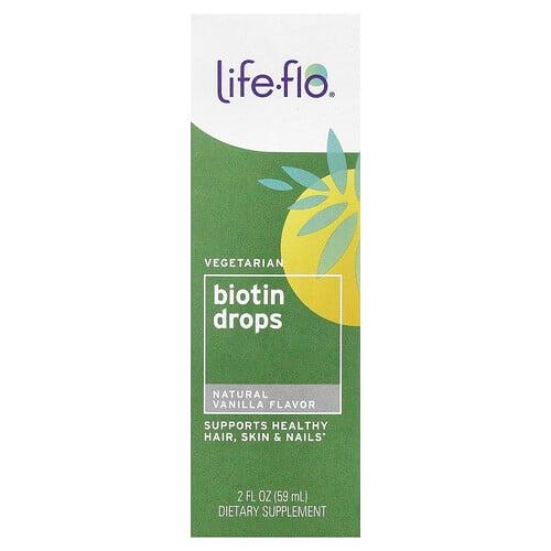 라이프 프로 헬스 Life-flo, 비오틴 드롭, 내추럴 바닐라, 59ml(2fl oz) 상품 이미지