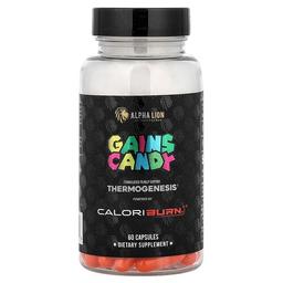 알파 라이온 ALPHA LION, Gains Candy, CaloriBurn®, 캡슐 60정(캡슐 1정당 40mg)